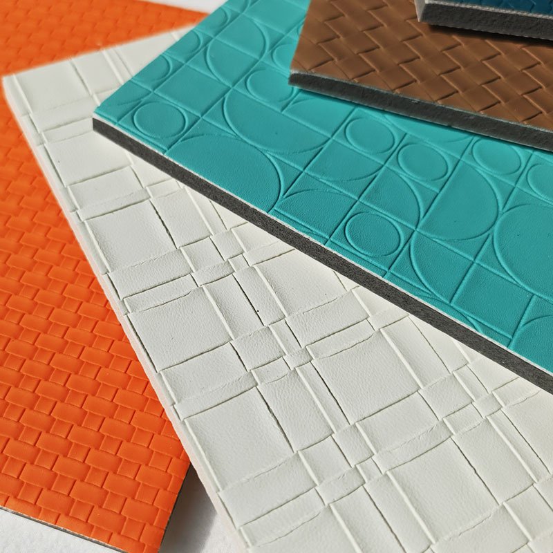 Carbon Gold 3D Leather PVC Wall Panel for Hotel Interior Decoration Fireproof 3D Leather Board