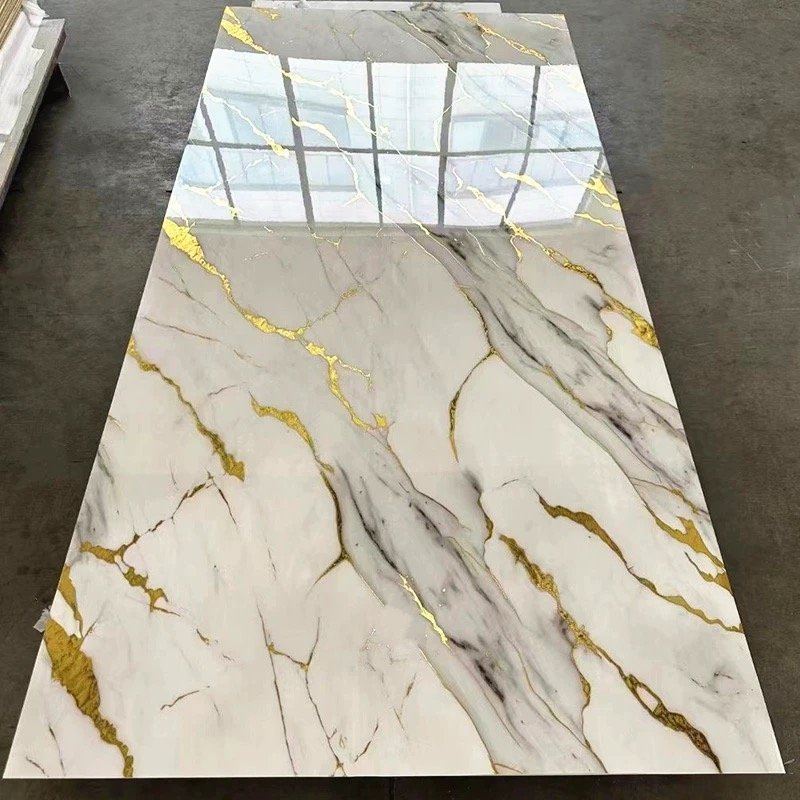 Marble UV mdf board late PVC microlite 1.22 m firewall large plate surface Wall background firewall