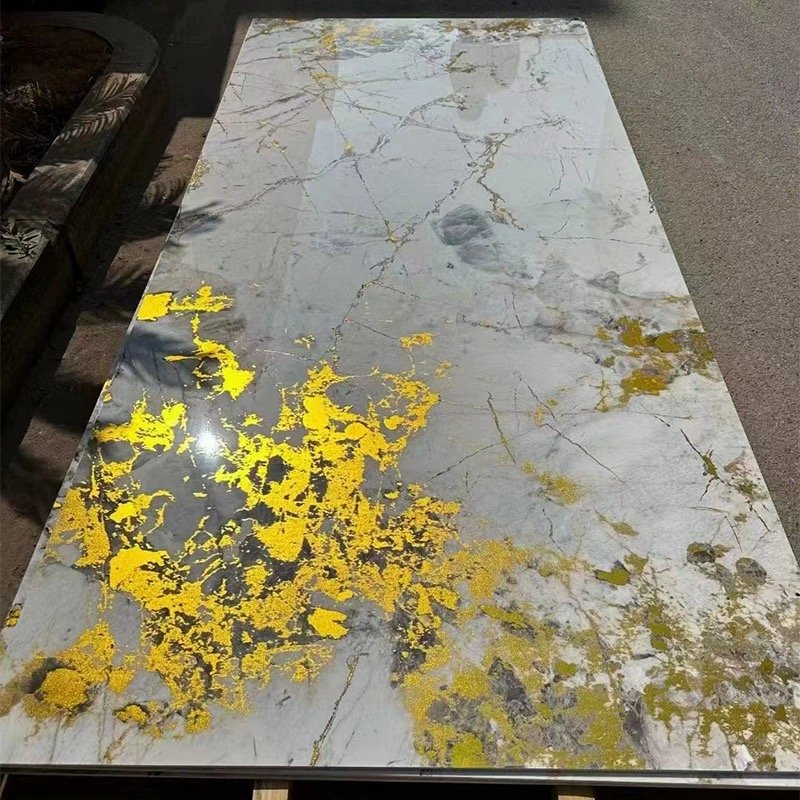 Marble UV mdf board late PVC microlite 1.22 m firewall large plate surface Wall background firewall