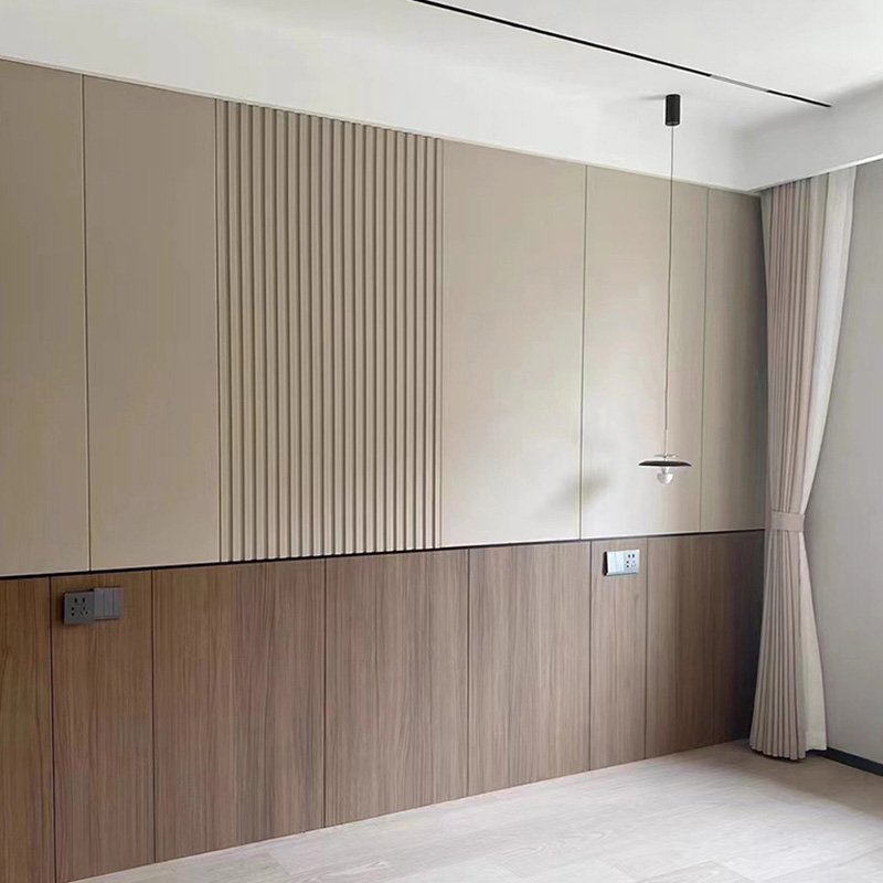 Wholesale Indoor Bamboo Wood Background Wall Panels and boards complete Integrated Wpc Wallboard Veneer