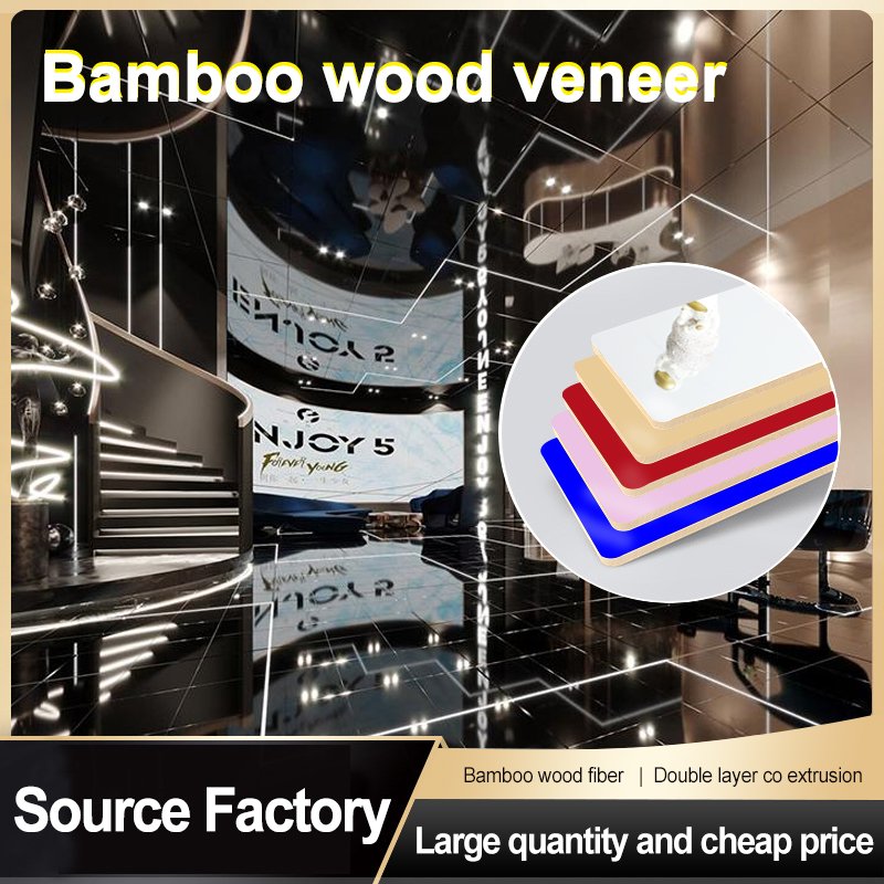 wood replacement wood veneer mirror wall panel bamboo charcoal metallic board