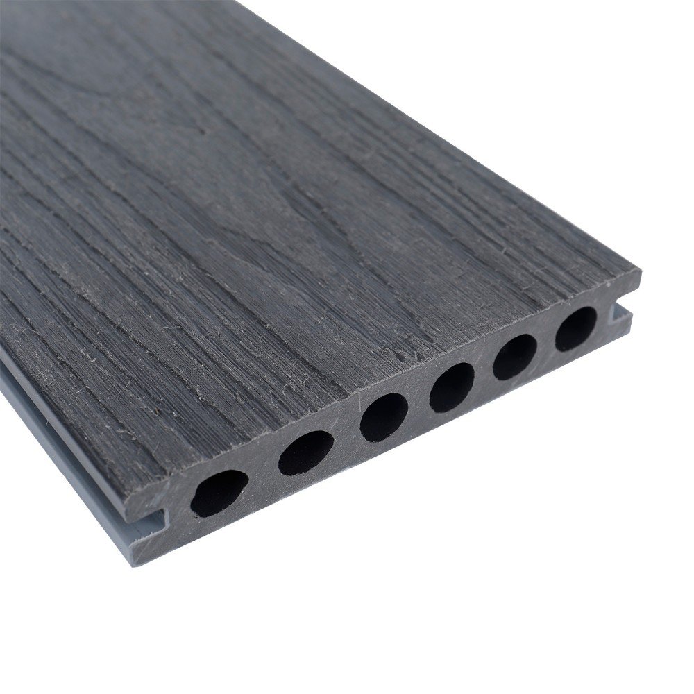Customized double color wpc co-extrusion capped waterproof pool garden outdoor exterior composite wood plastic deck floor board