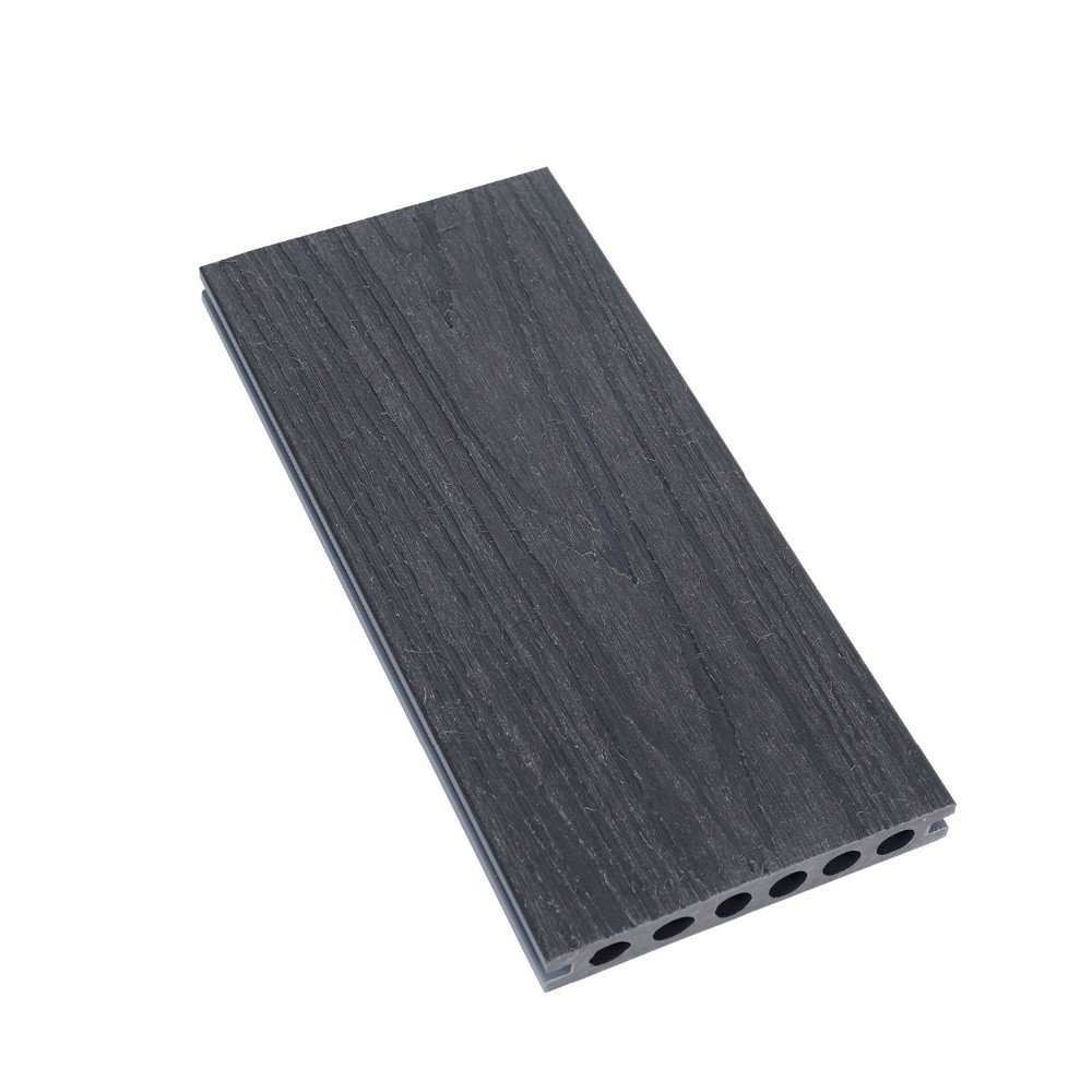 Customized double color wpc co-extrusion capped waterproof pool garden outdoor exterior composite wood plastic deck floor board