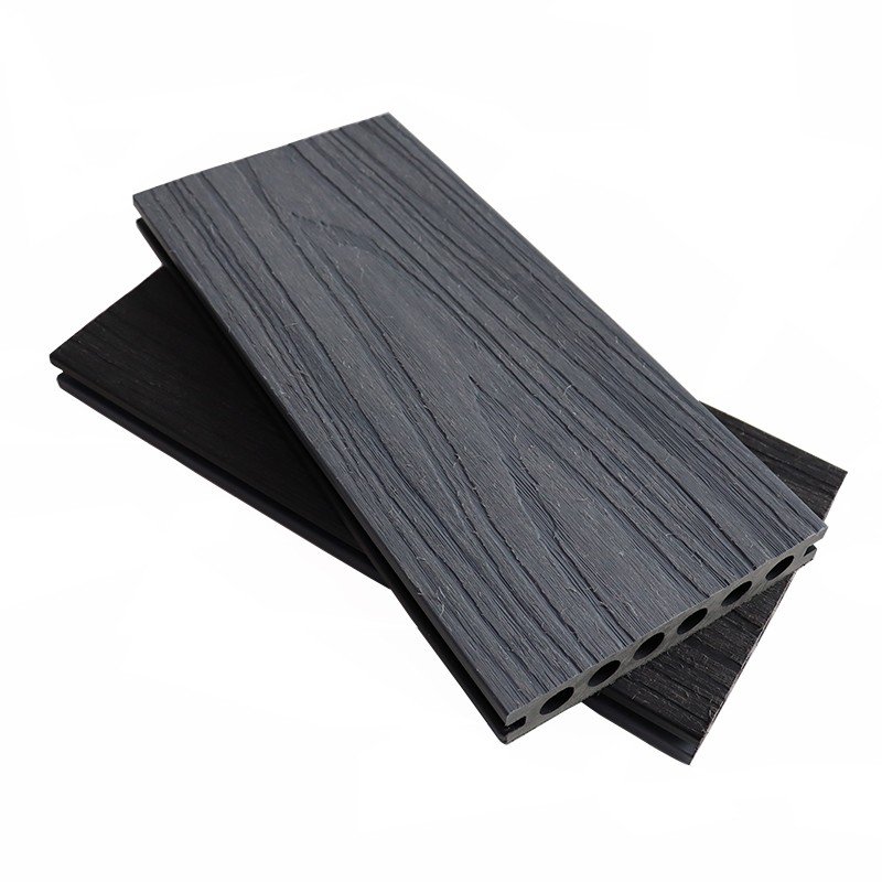 Customized double color wpc co-extrusion capped waterproof pool garden outdoor exterior composite wood plastic deck floor board