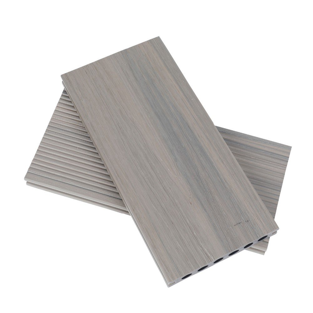 Customized double color wpc co-extrusion capped waterproof pool garden outdoor exterior composite wood plastic deck floor board