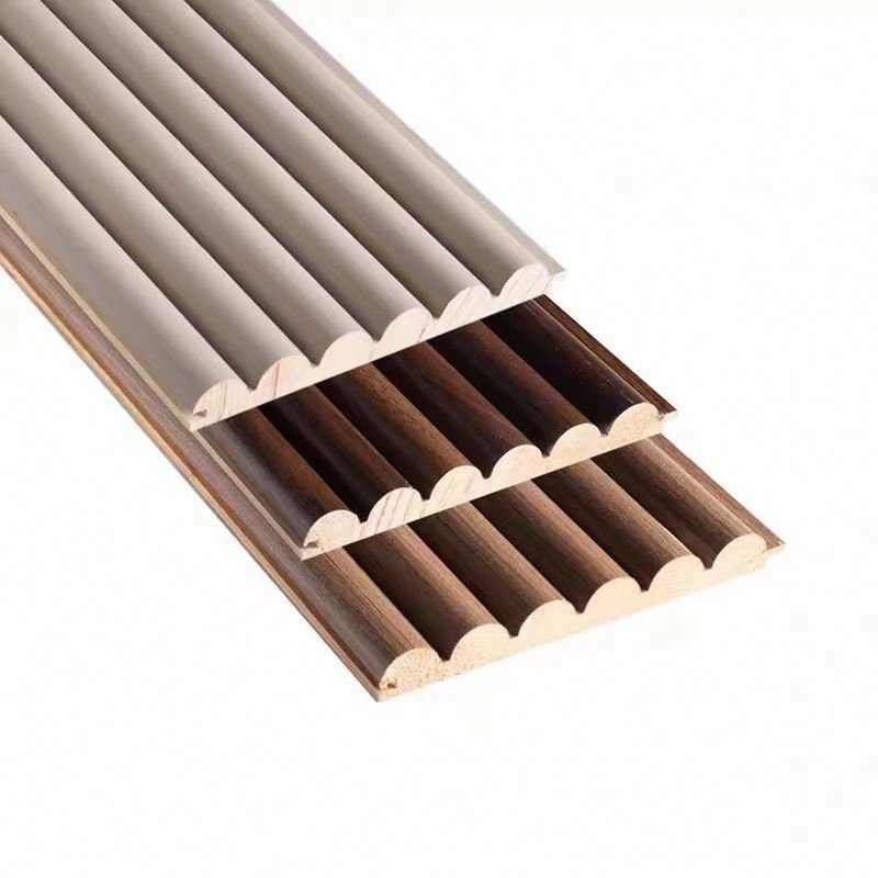 Interior Cladding decorative fluted wall panel board Bedroom Pine Wood Wall Panels Solid Wood Grille Wallboard