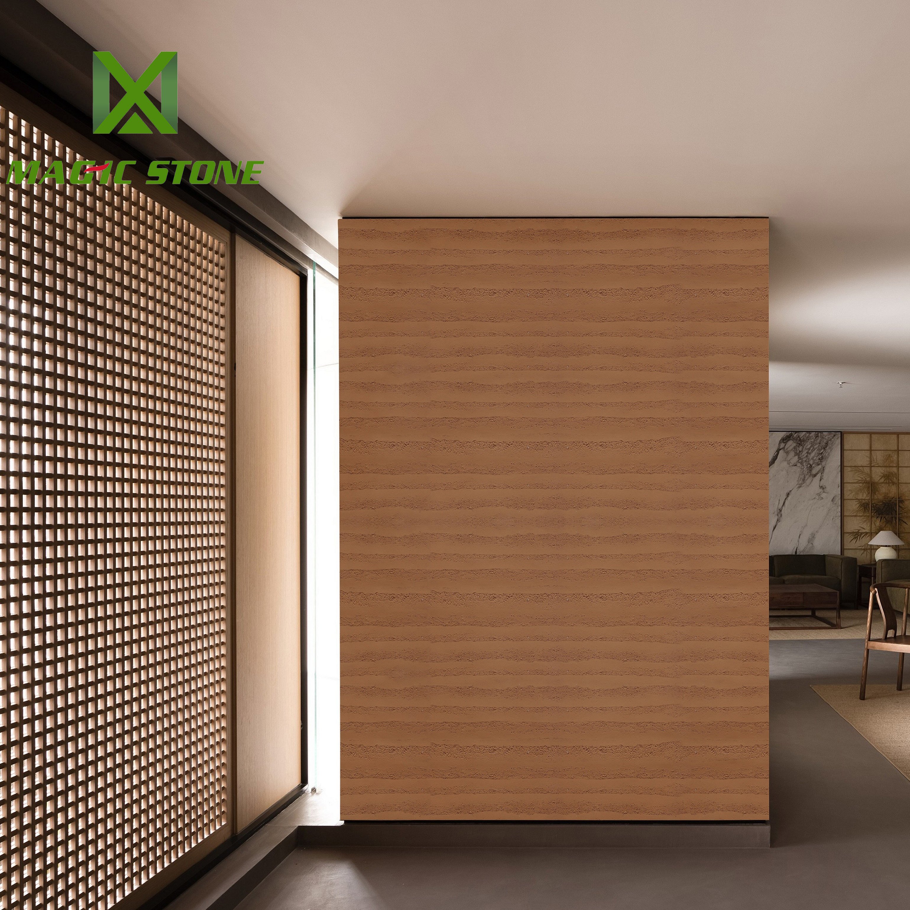 Wall mcm cladding Rammed Earth Board wall panel luminous stone grain decorative ceiling board stone cladding