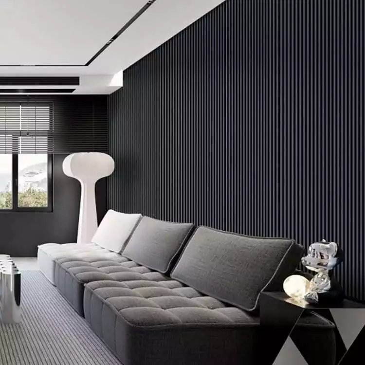 3D PVC WPC Wall Panel Boards Wooden Grain Fluted Panel For Decoration