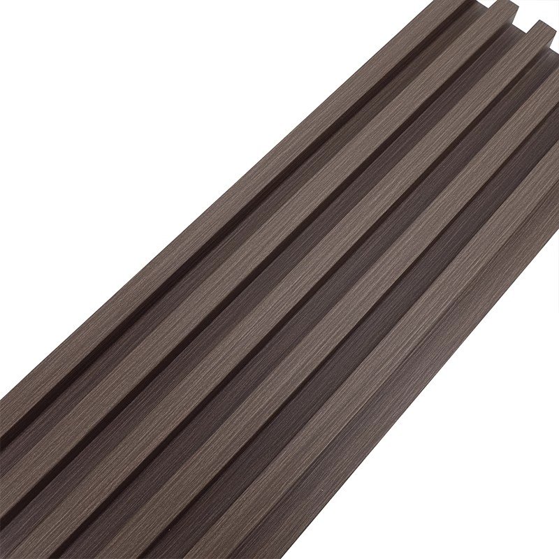 Oushe Louver WPC Panel for Bedroom Wall Decorations PVC WPC Wall Panel with Wooden Grains Waterproof Feature for Interior Design