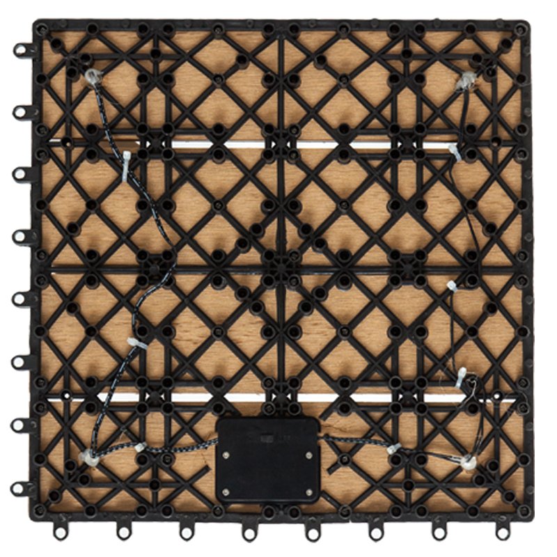 Wood Plastic Composite Flooring SOLAR POWERED DIY Outdoor WPC Decking Floor Tile