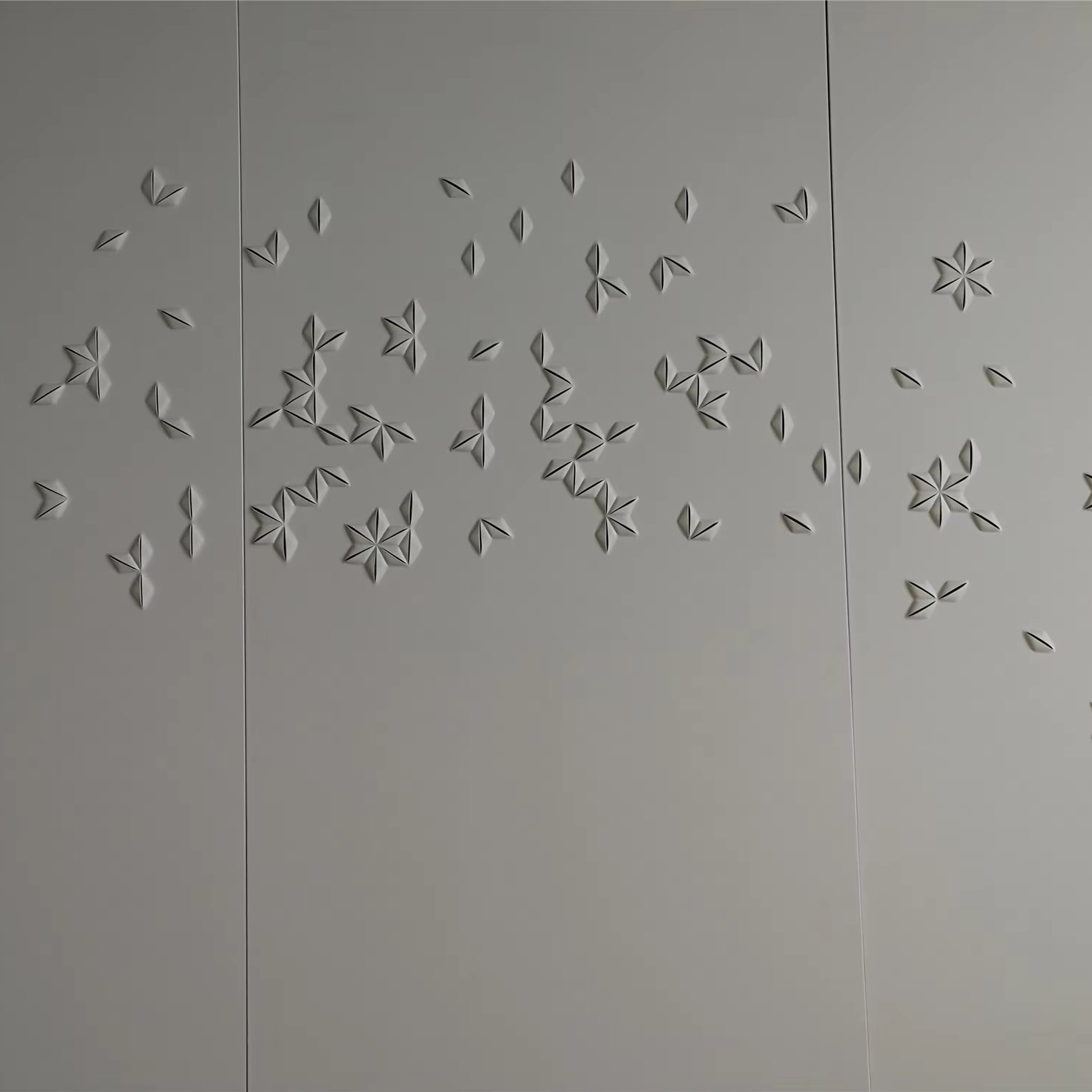 Custom 3D Carving Process Modern Design Style Background Wall Panel Rhombus Embroidery Board for Living Room Made Leather Villas