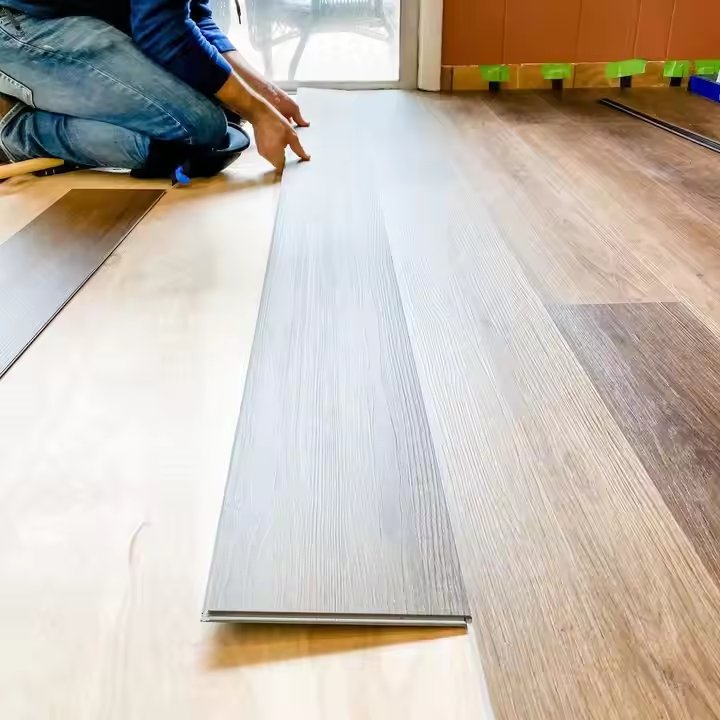 4mm SPS Flooring PVC Tile Interlock Click LVT SPC Plastic Wood Grain Vinyl Indoor Floor Product Category Boards