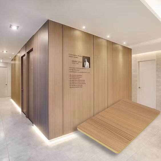 Interior Hotel Natural Wall Decoration Factory Direct Bamboo charcoal board wood veneer Fiber Wpc Wall Board Wall Panel