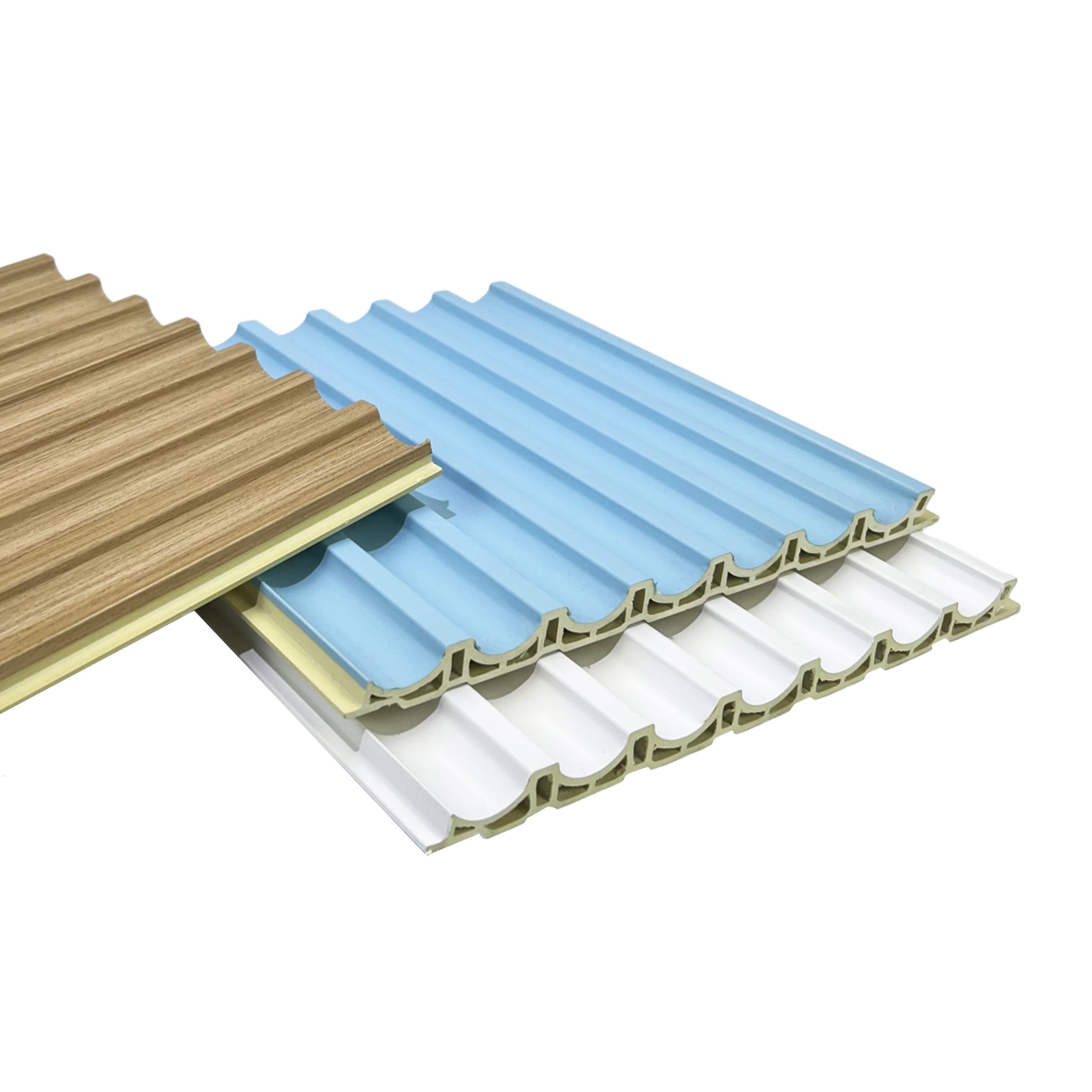 Reasonable Price Low Price 3D Wood Veneer Fluted Cladding Wpc Decor Wall Panel Board For Indoor TV Background Wall Decoration