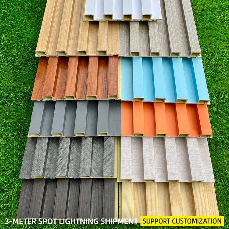 Bamboo and wood fiber grating board ceiling background wall board light luxury new Chinese style wall protection board wood