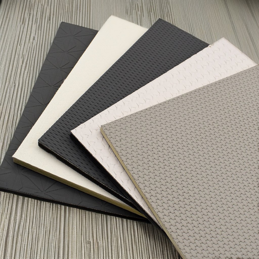 Modern Striped Bamboo Charcoal Fiber WPC Leather Wall Panels Waterproof Soundproof Metal Surface Solid Wood Background Household