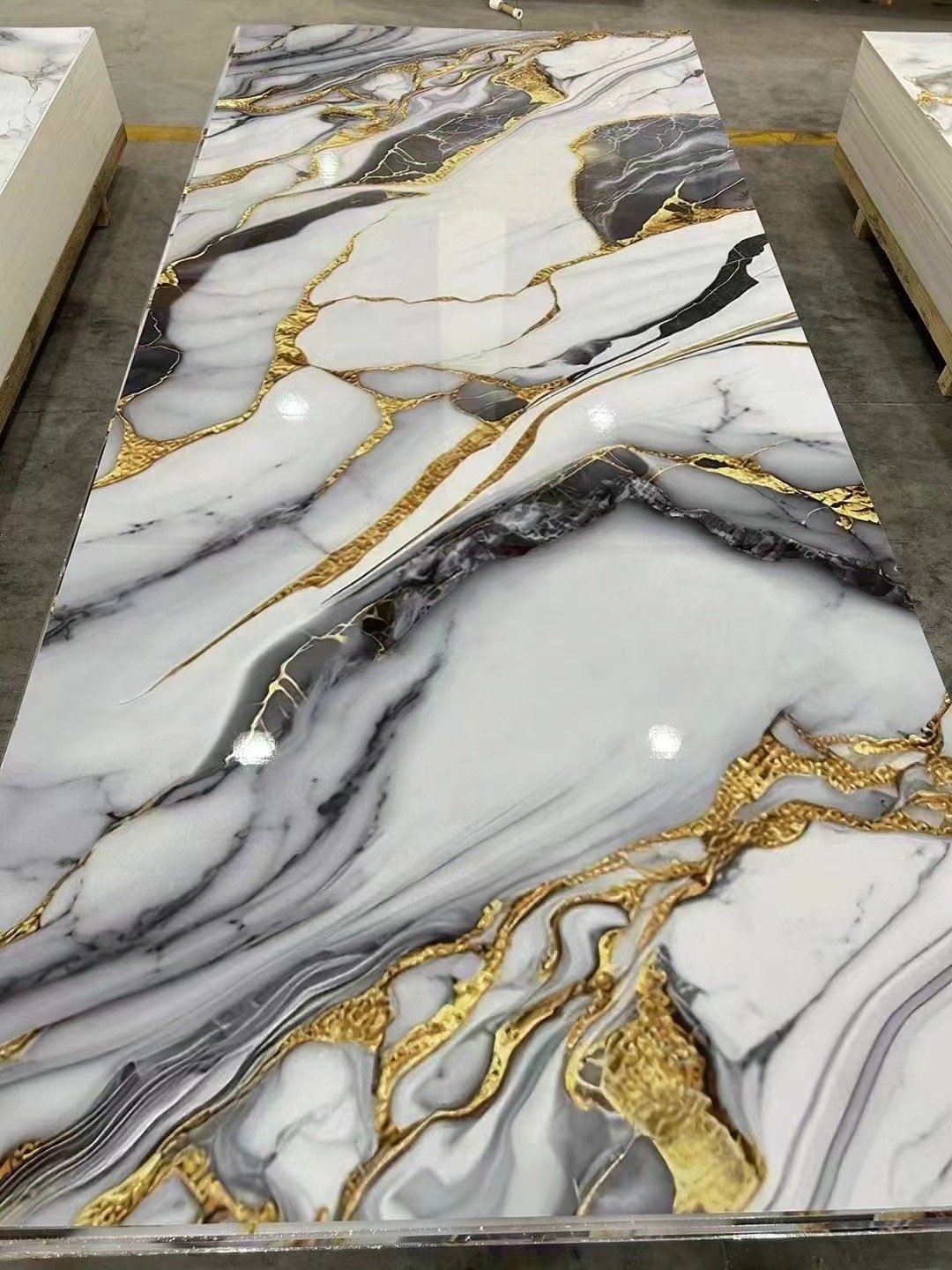 1220*2440 interior design uv board pvc high gloss uv mdf board for kitchen cabinet