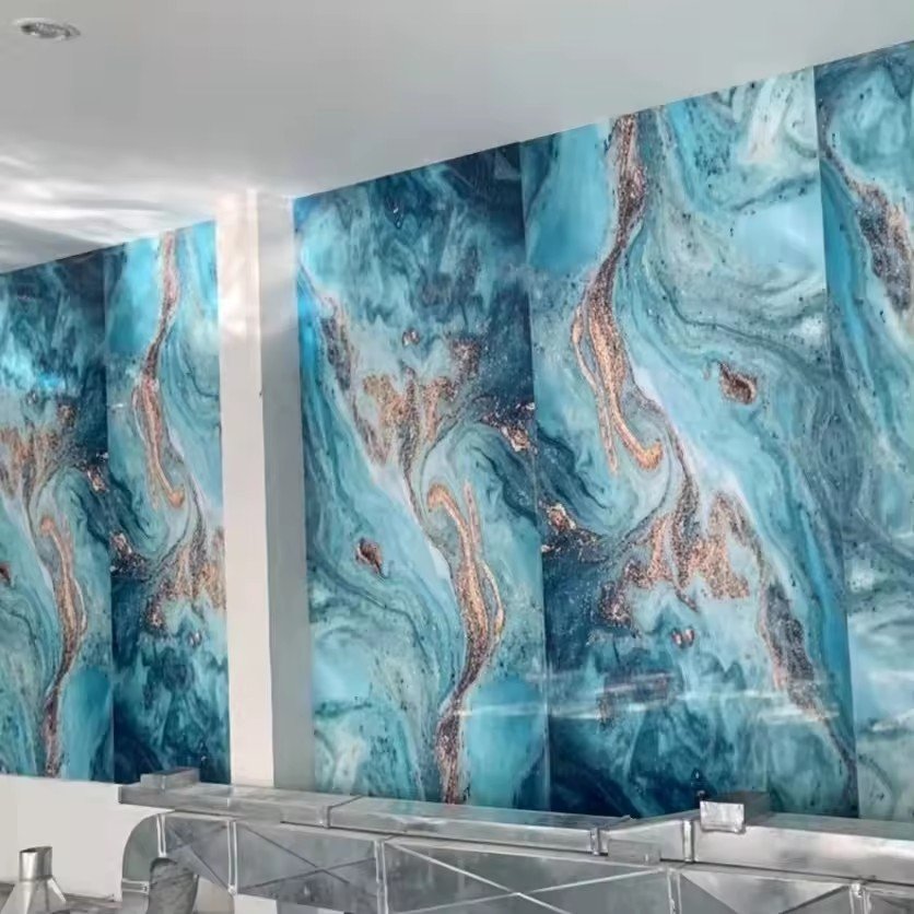 Wholesale modern 4x8ft pvc marble sheet 3D digital printing wall panel pvc marble sheet