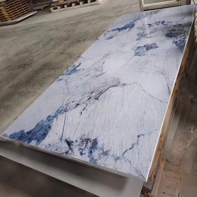luxury home decor flexible marble sheet 1220*2440 3mm uv pvc marble board