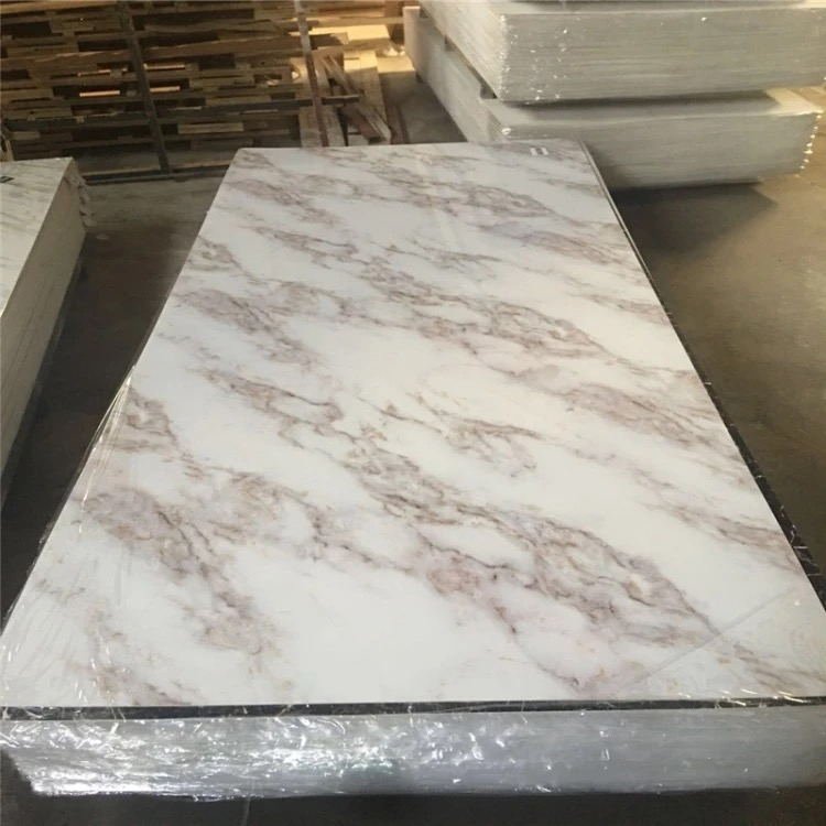 luxury home decor flexible marble sheet 1220*2440 3mm uv pvc marble board
