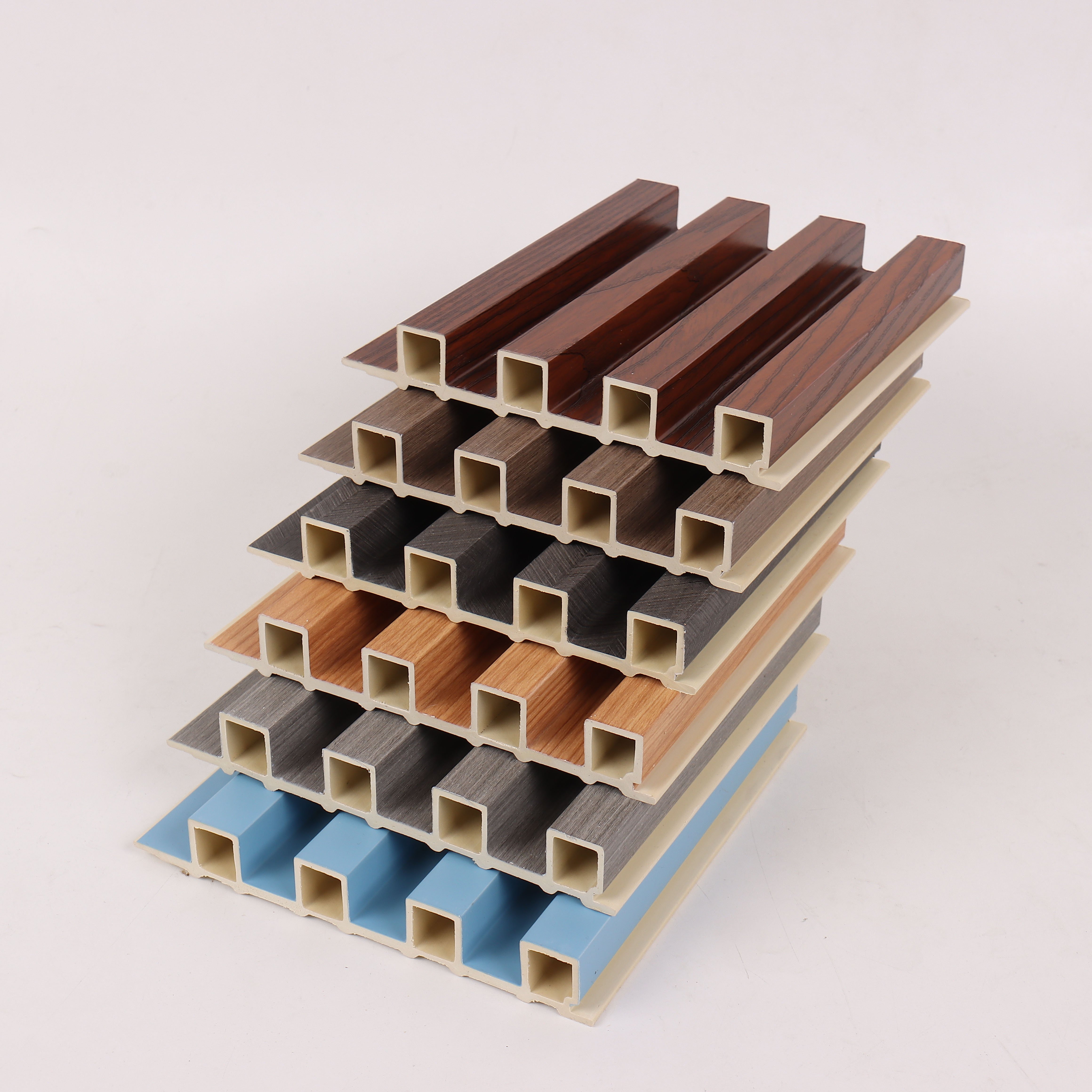 Indoor Wood Plastic Composite Cladding Fluted Wall Board Wpc Pvc Wall Panel