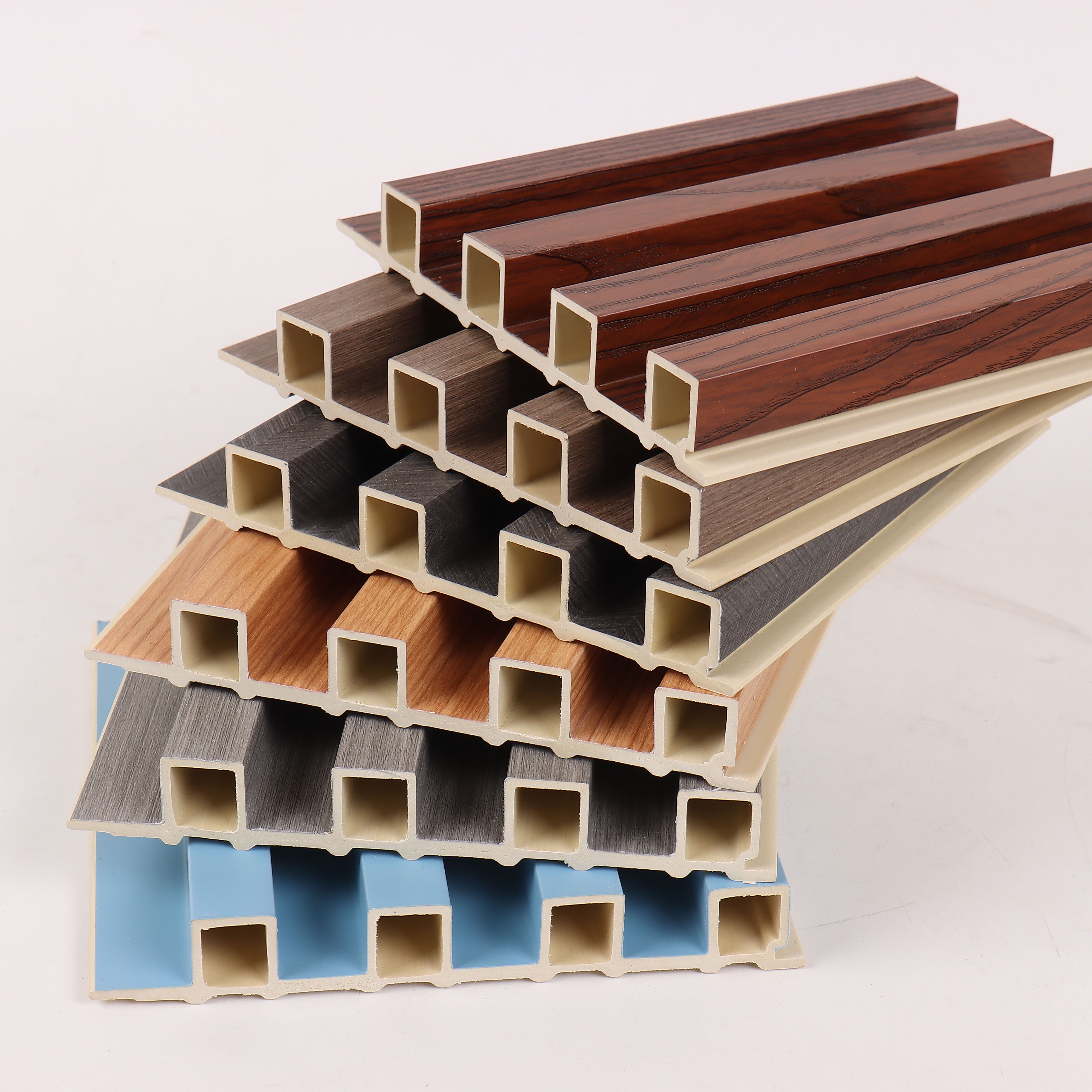 Indoor Wood Plastic Composite Cladding Fluted Wall Board Wpc Pvc Wall Panel