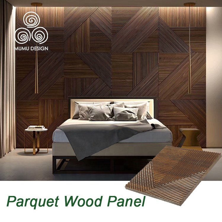 MUMU Decoration Company Other Designer Interior Decorated Favourite Modern Fluted Wood Board 3D Wall Cladding Panel