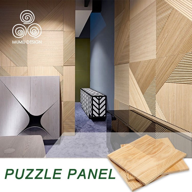 MUMU Decoration Company Other Designer Interior Decorated Favourite Modern Fluted Wood Board 3D Wall Cladding Panel