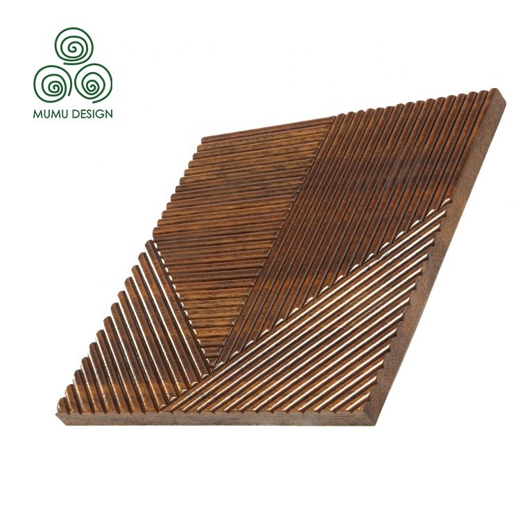 MUMU Decoration Company Other Designer Interior Decorated Favourite Modern Fluted Wood Board 3D Wall Cladding Panel