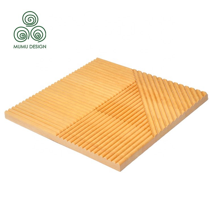 MUMU Decoration Company Other Designer Interior Decorated Favourite Modern Fluted Wood Board 3D Wall Cladding Panel