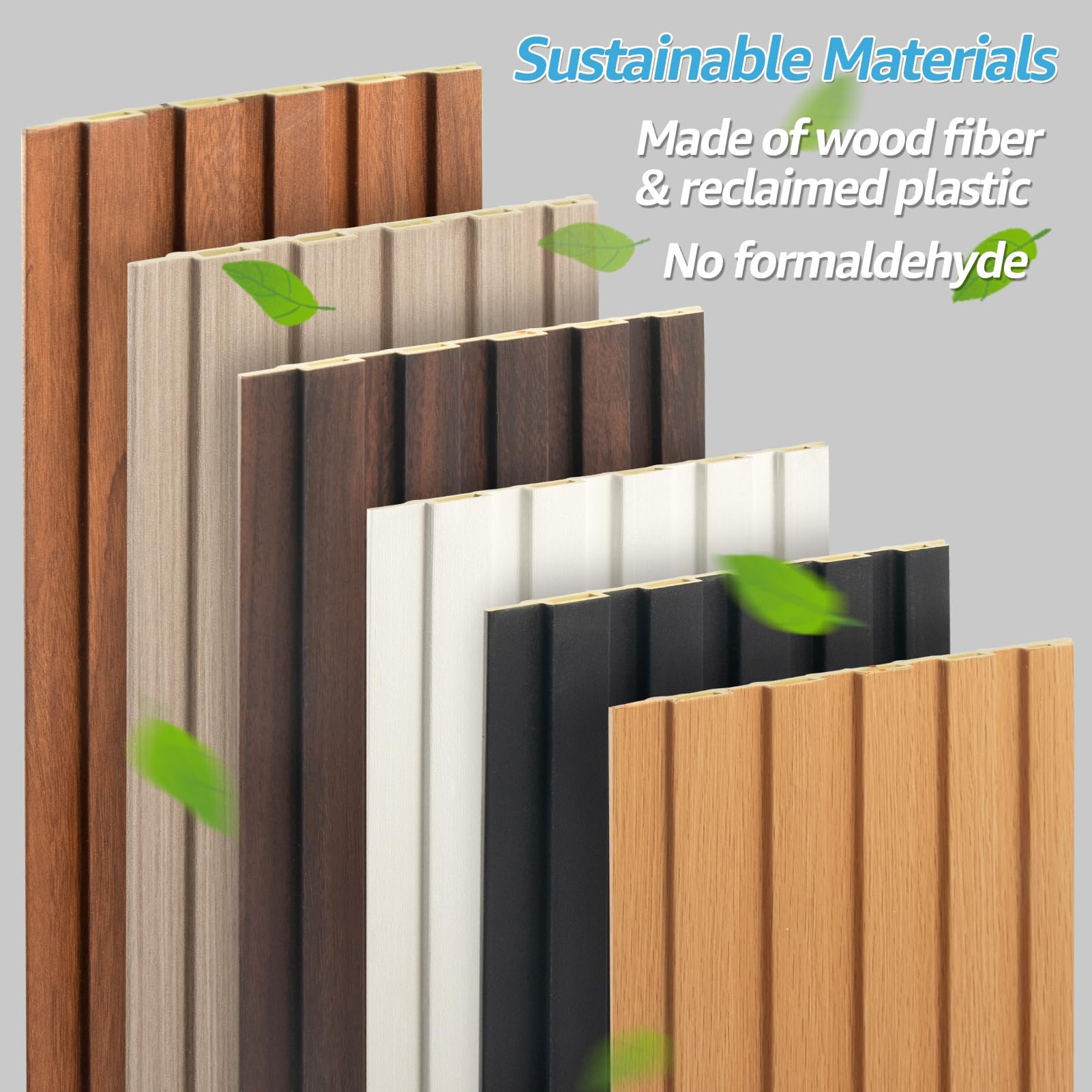 Home Bedroom Decorative Wood Cladding Paneling Interior 3D Slat Insulation Fluted Board Wpc Wall Panel For Interior Indoor Decor