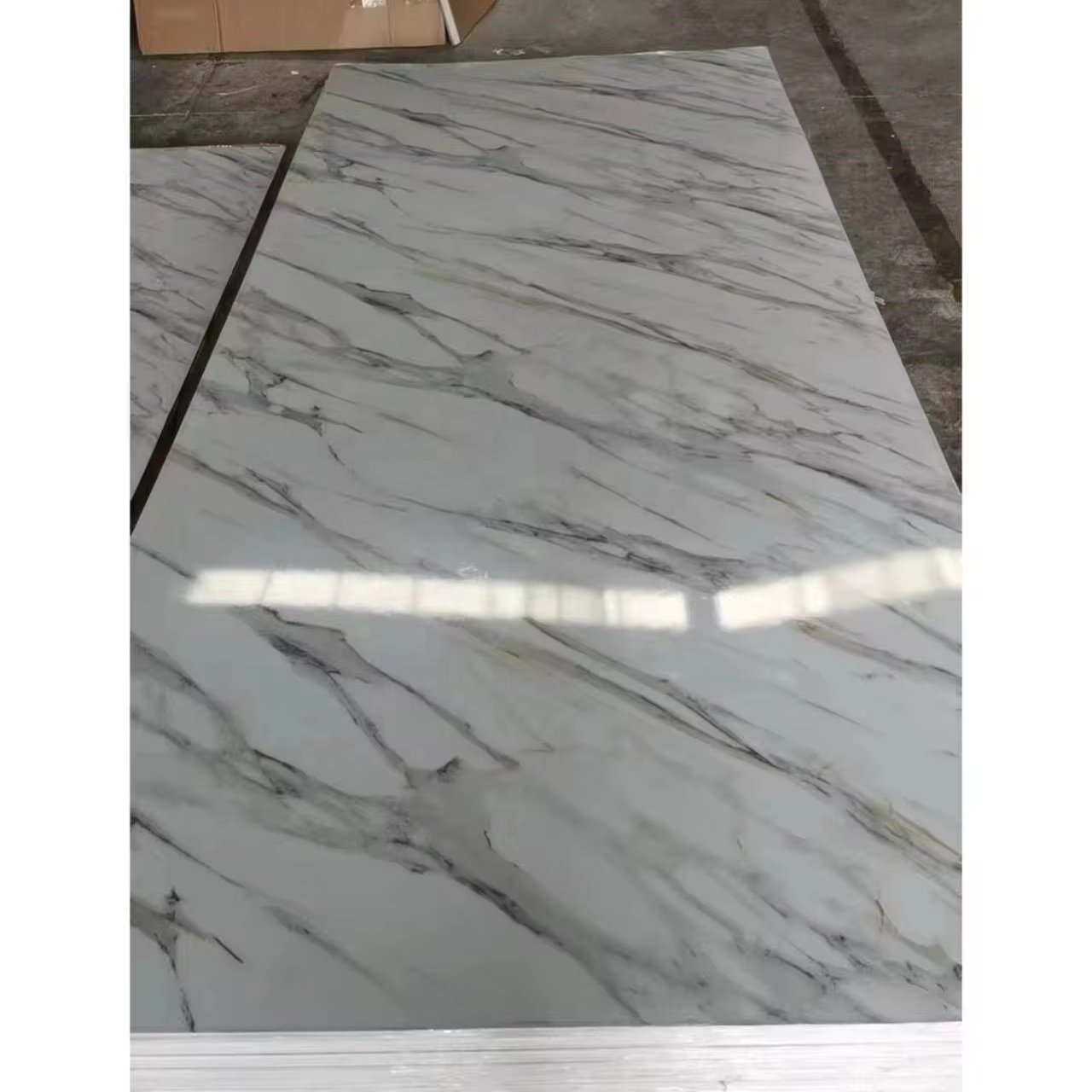 1220*2440*3mm/2.5mm high glossy Pvc Marble Sheet Interior Wall Panel Pvc Marble Sheet Alternative Uv Marble Wall Board