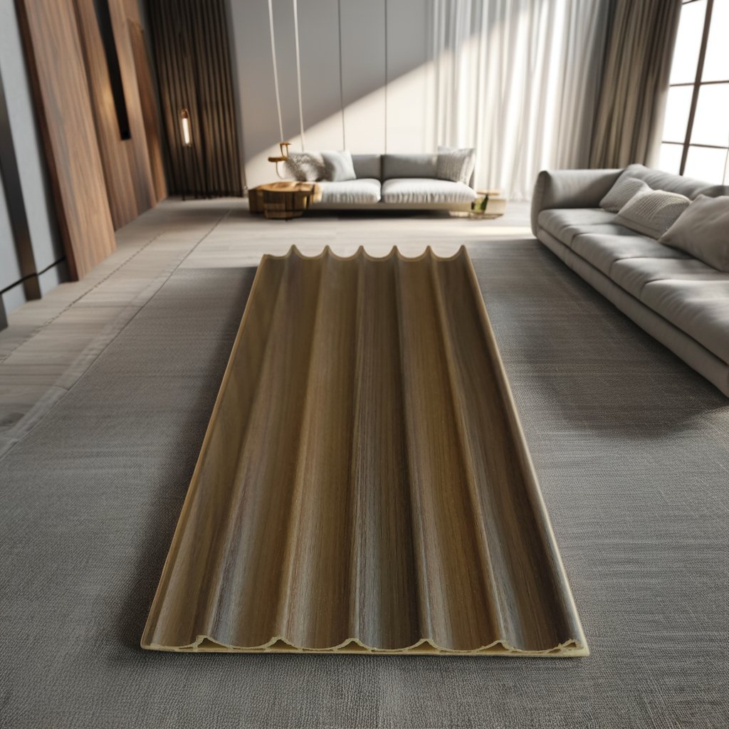China Supplier Design Wood Composite Wall Panel WPC Plastic Cladding Rustic Style PVC Interior Walls Villas Easy Interlocking