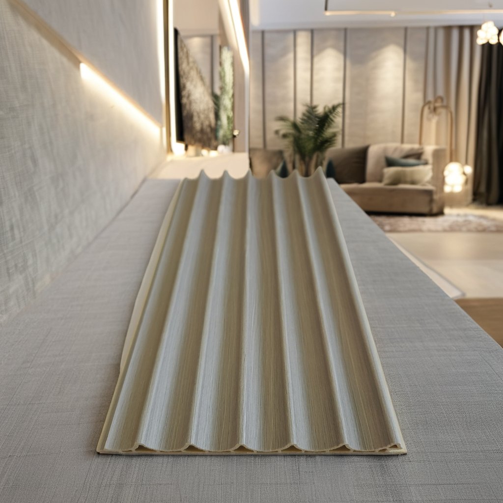 China Supplier Design Wood Composite Wall Panel WPC Plastic Cladding Rustic Style PVC Interior Walls Villas Easy Interlocking