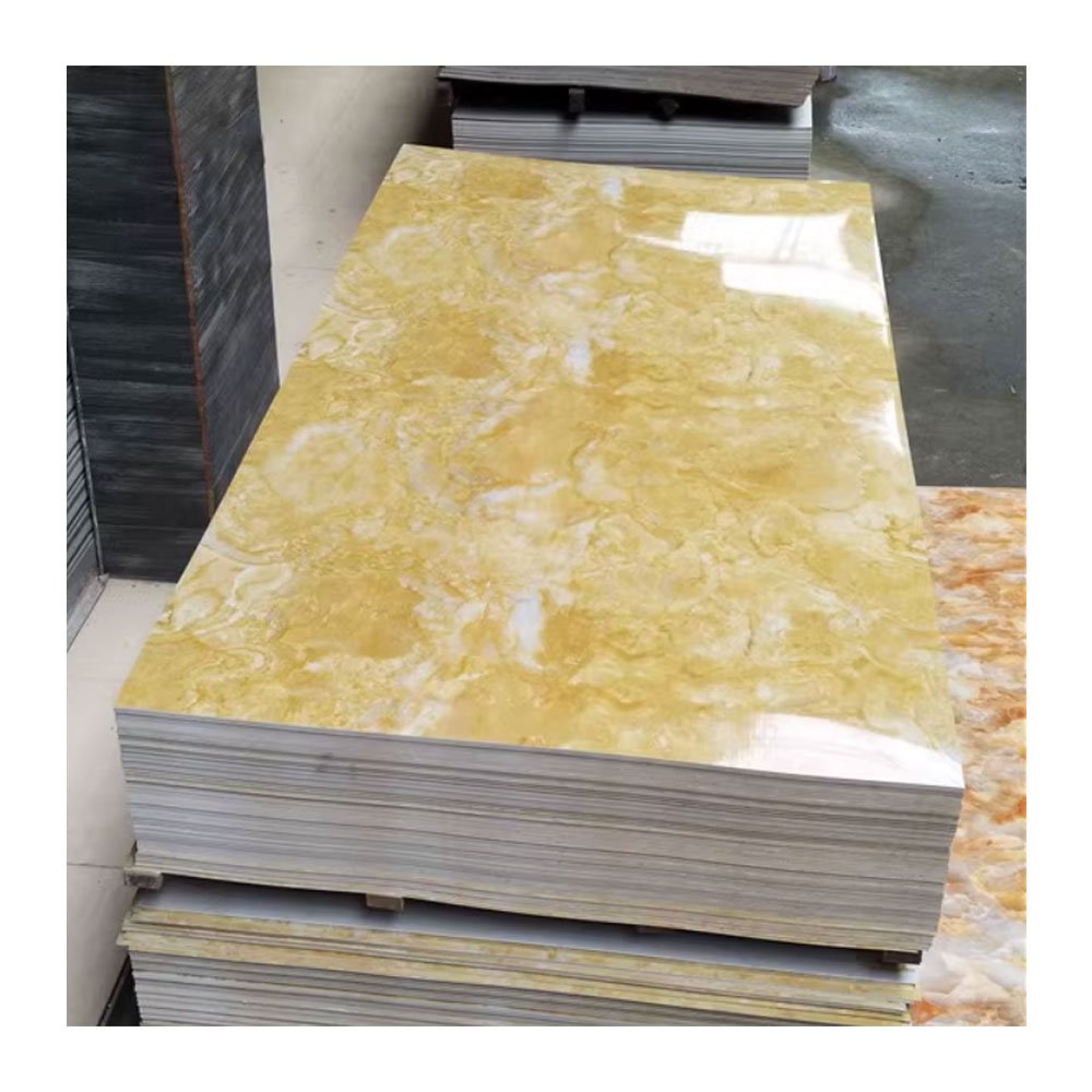 JINXING Cheap Price Laminate 3D Wall Panel Waterproof PVC Wall Decor UV Carbon Slate Wall Board For Home Decor 1220*2440 3mm 2mm