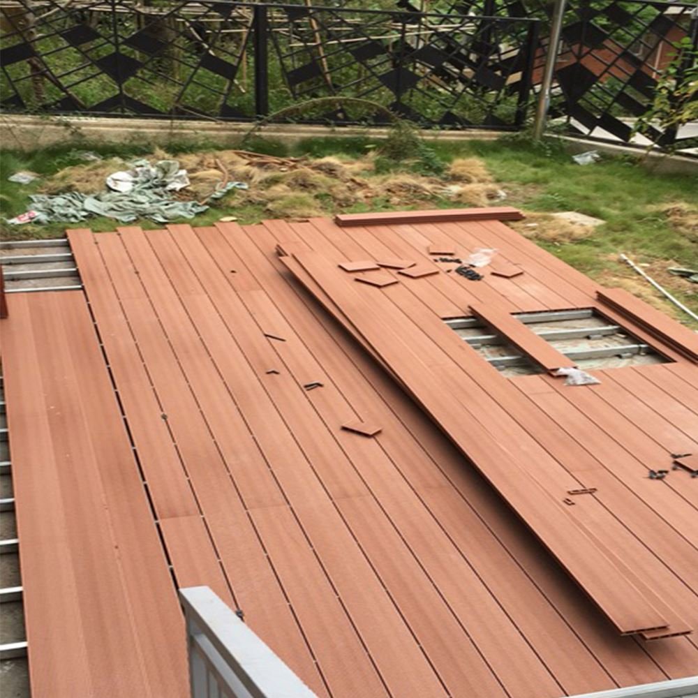 Board anhui wpc coextrusion dark color outdoor wpc flooring board decking