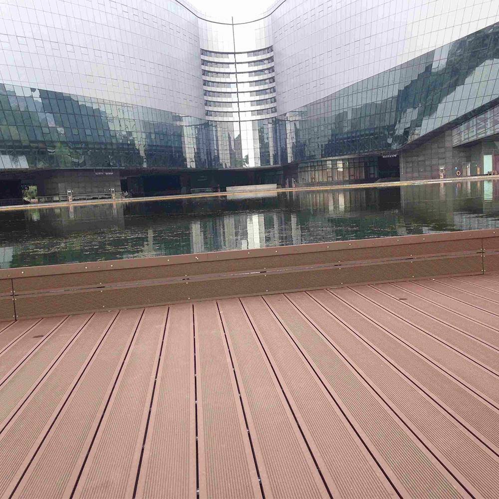 Board anhui wpc coextrusion dark color outdoor wpc flooring board decking