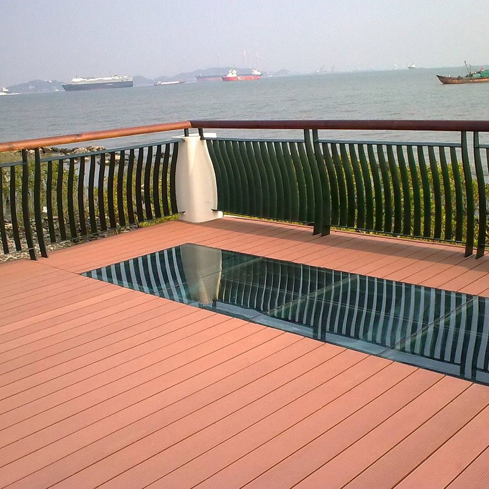 Board anhui wpc coextrusion dark color outdoor wpc flooring board decking