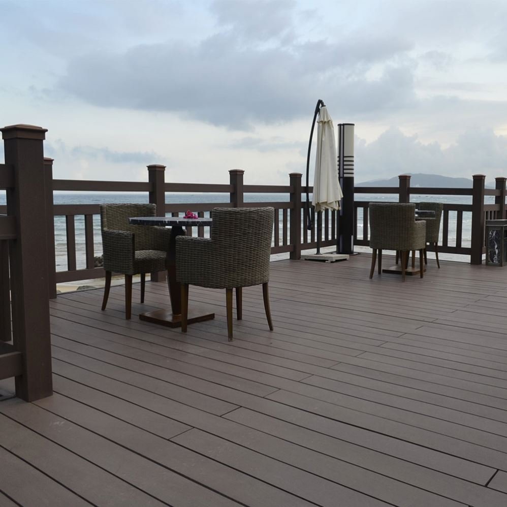 Board anhui wpc coextrusion dark color outdoor wpc flooring board decking