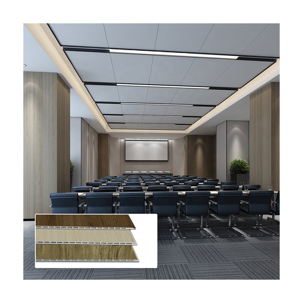 Interior Bamboo Fiber Classic 600mm PVC Coating School WPC Wall Board