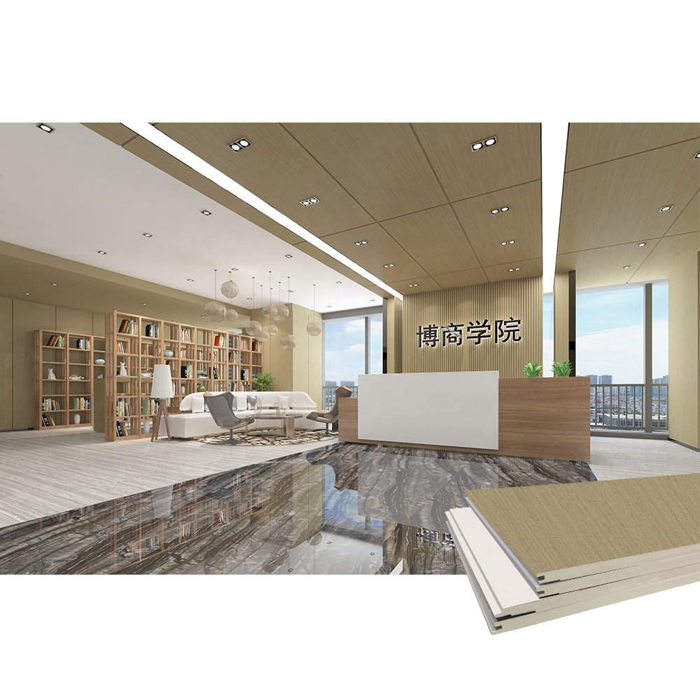 Interior Bamboo Fiber Classic 600mm PVC Coating School WPC Wall Board