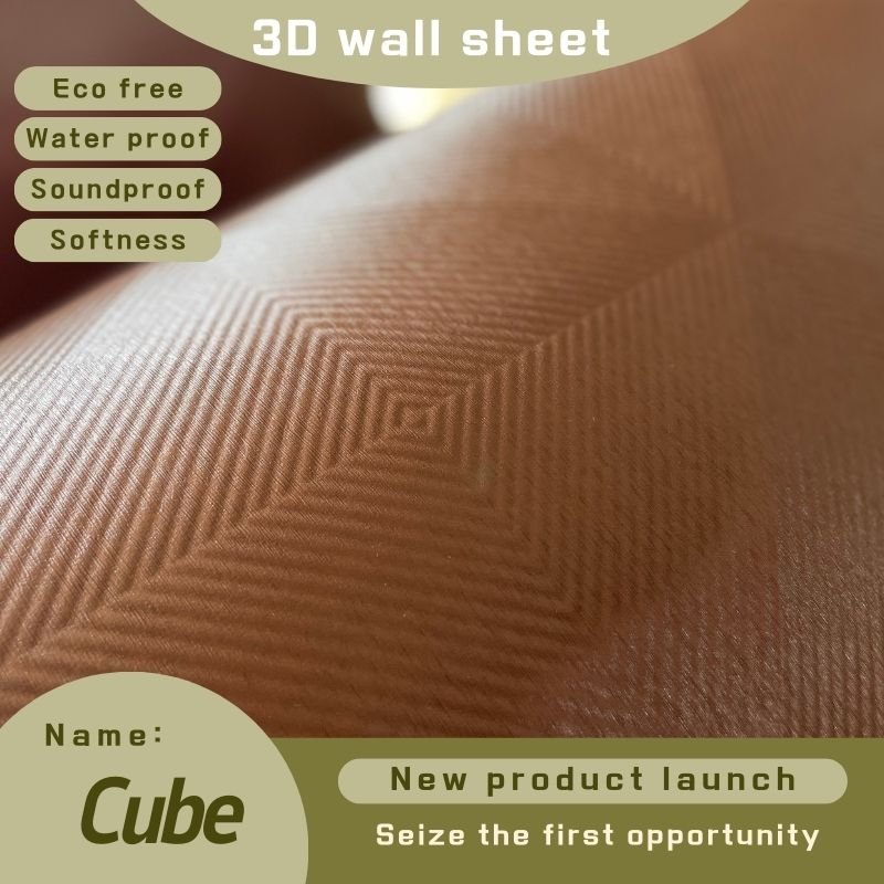 Geometric 3D wall panels fashion home office long life time waterproof