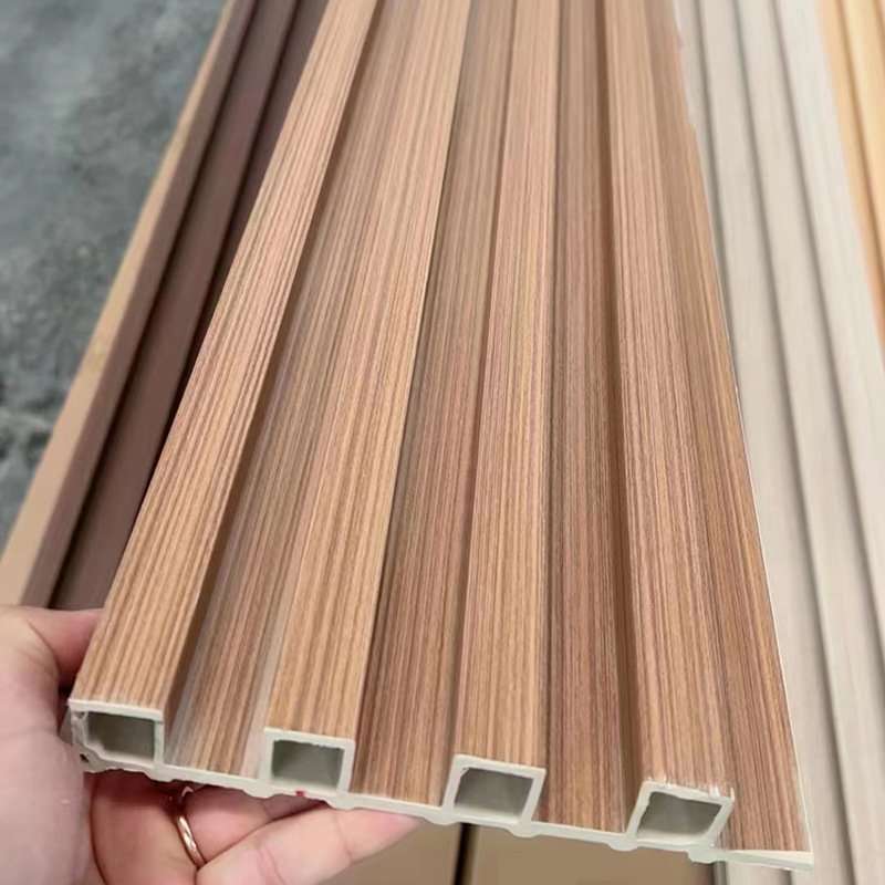 Ecological Wood Grille Wall Panel Bamboo Wood Fiber Tv Background Wall Grille Panel With Concave And Convex Hole Decoration