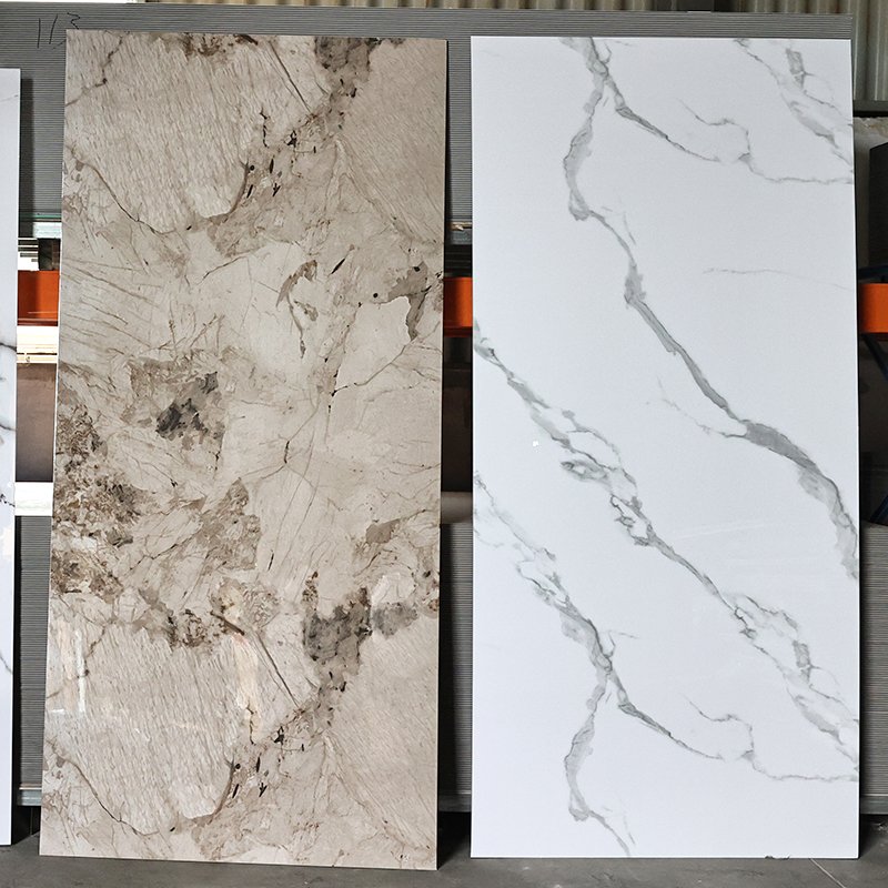 Marble Look SPC Wall Panel Shower Bathroom Marble Sheet Integrated Wall Design seamless system