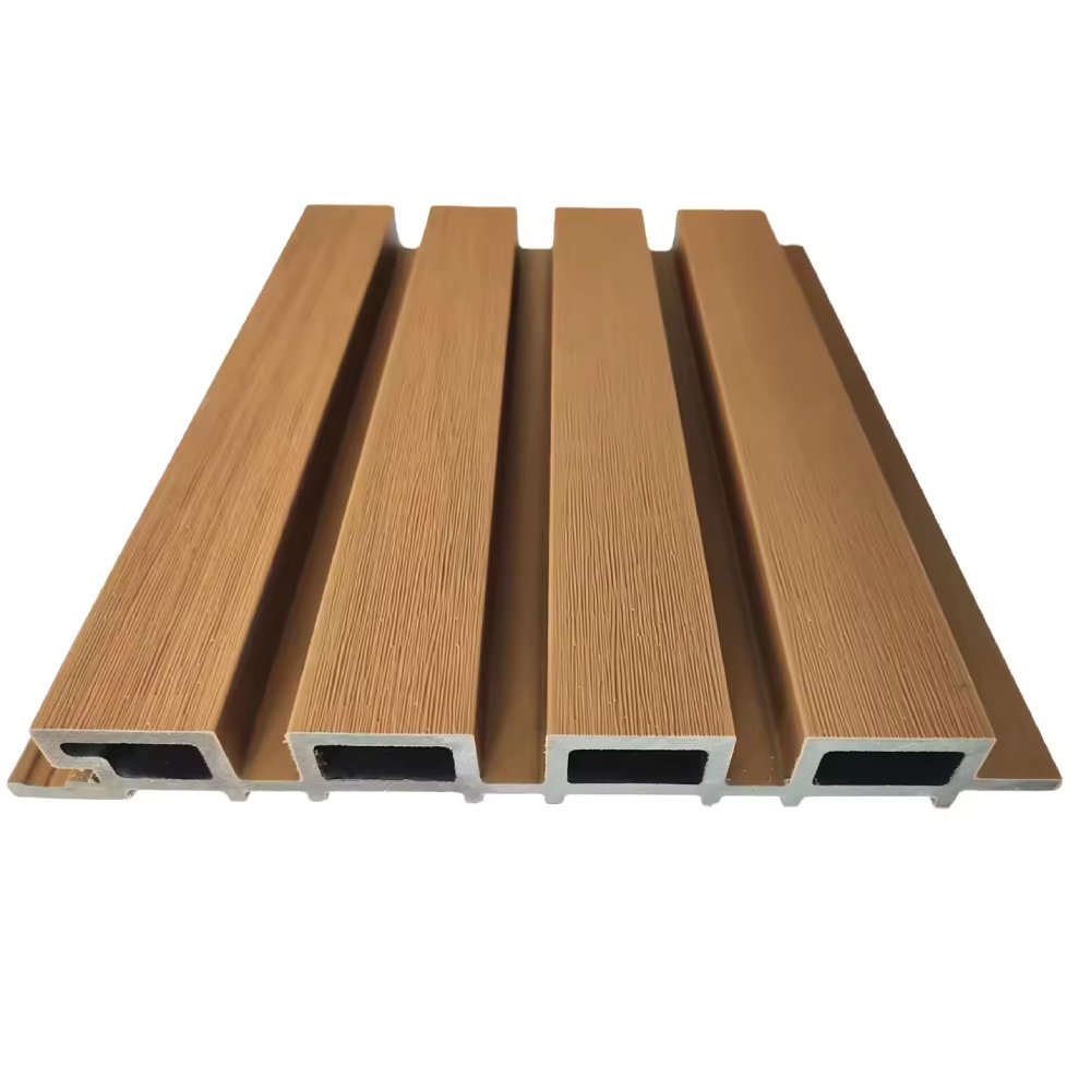 Outdoor Partition Co-extrusion WPC Wall Cladding Fluted Decorative Exterior And Interior Siding Board Wall Panel