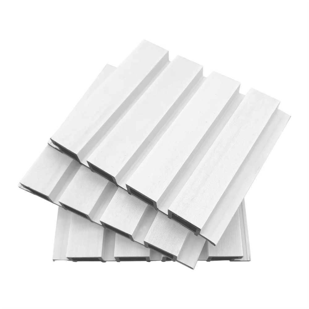 Outdoor Partition Co-extrusion WPC Wall Cladding Fluted Decorative Exterior And Interior Siding Board Wall Panel