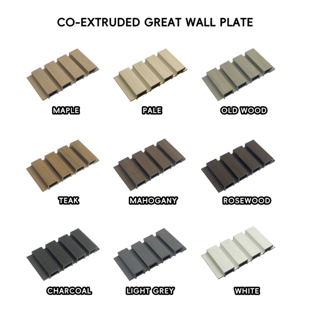 Outdoor Partition Co-extrusion WPC Wall Cladding Fluted Decorative Exterior And Interior Siding Board Wall Panel