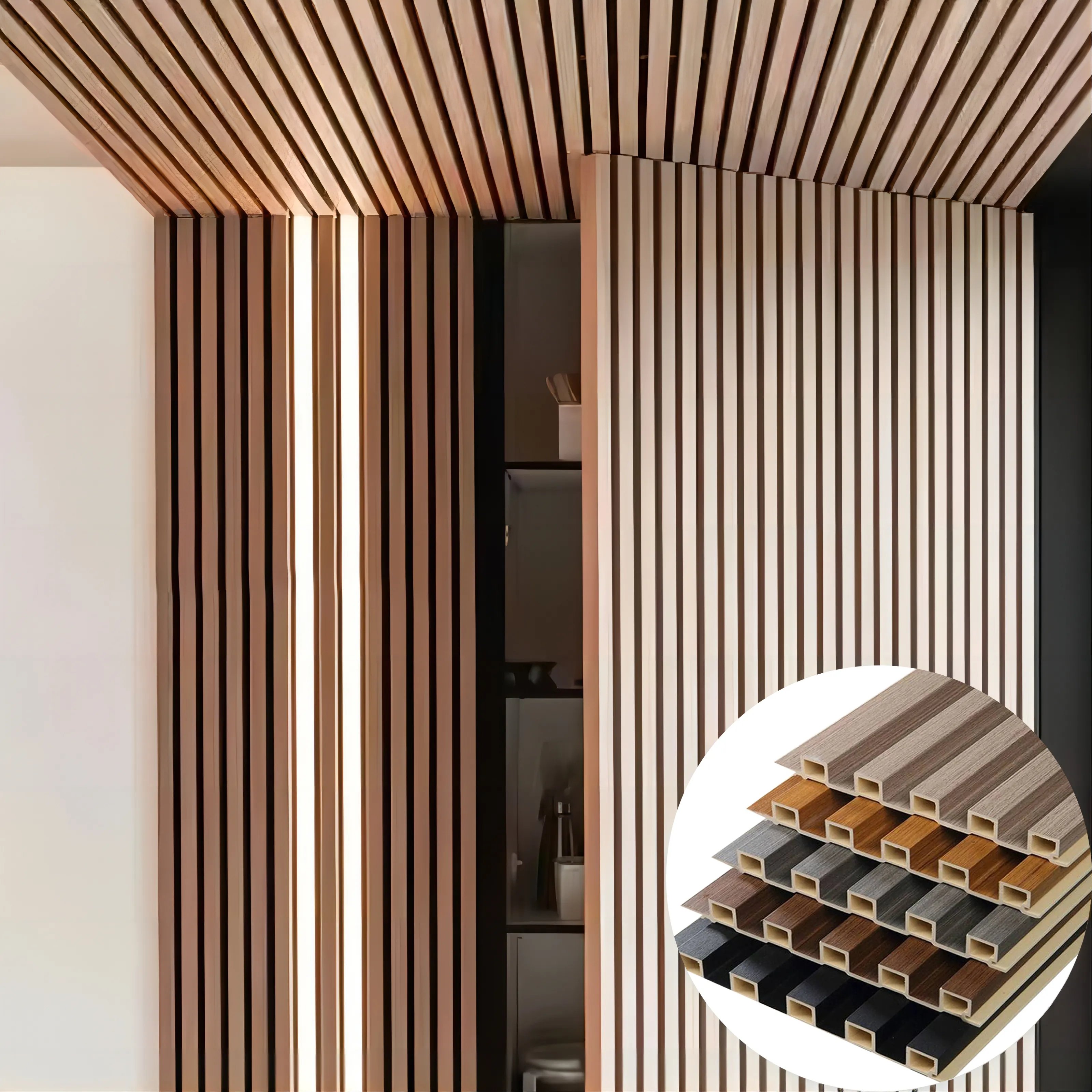 China Solid Siding Faux Panels Slat Acoustical Panel Wall Ceiling Decoration Laminated Wood Boards / Blockboards