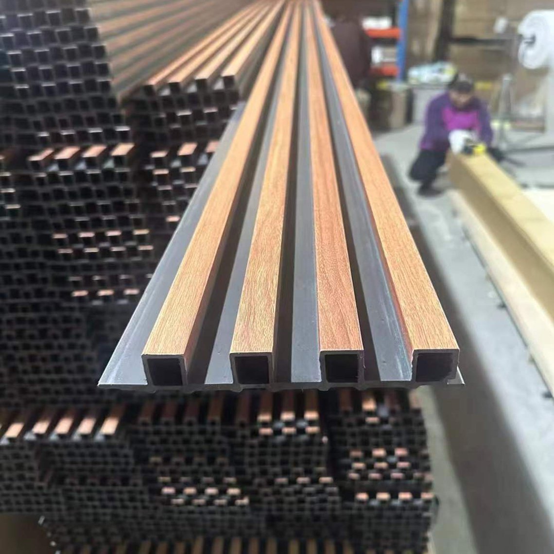 linyi Wood Grain ceiling panel lambrin wpc interior Fluted Wall Panel Designs marble alternative pvc uv marble sheet for tv wall