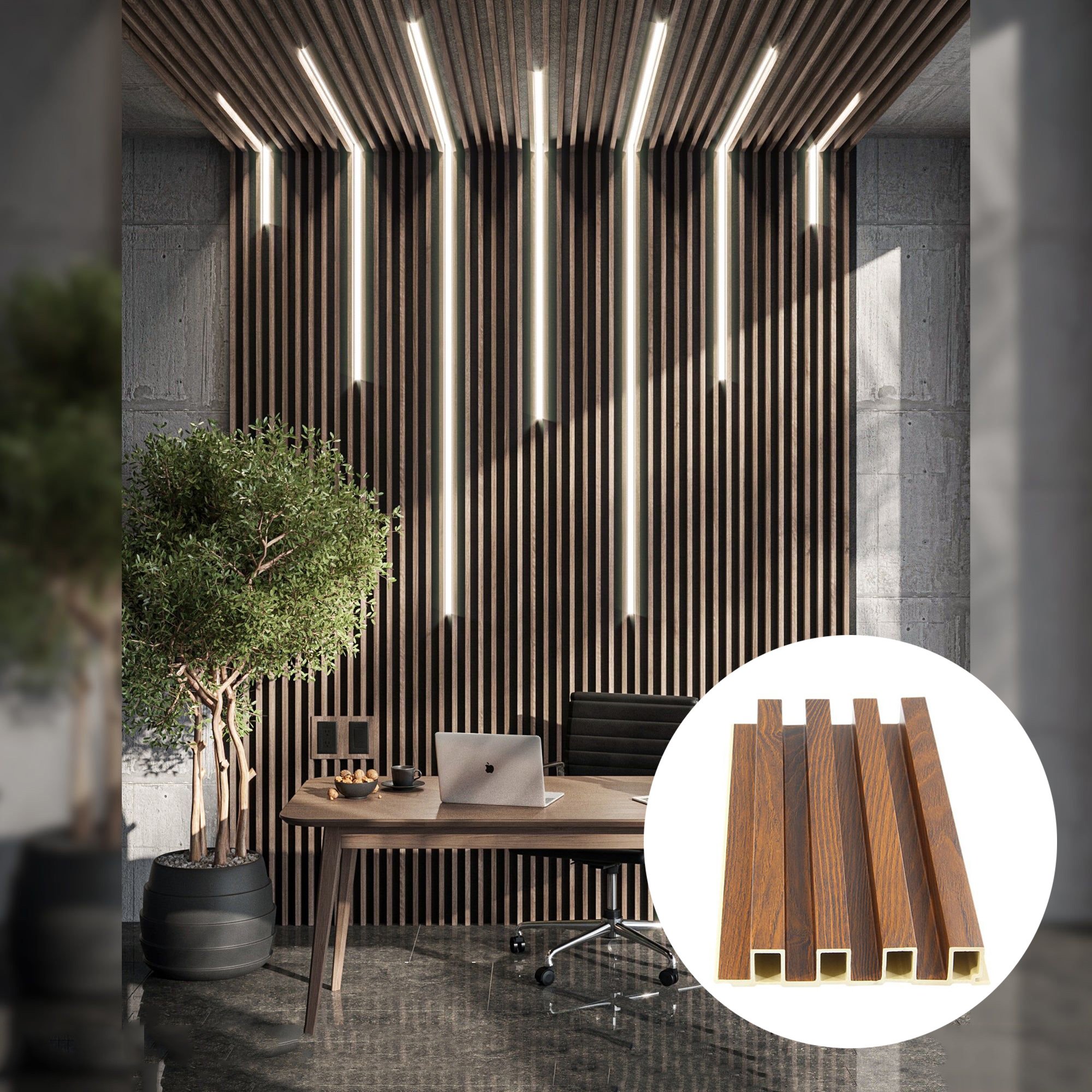 phenolic board wpc wall panel room design akustik panel flexible tile waterproof wood textured large wall